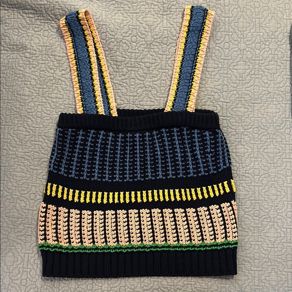 Veronica Beard Voya knit tank top crochet top